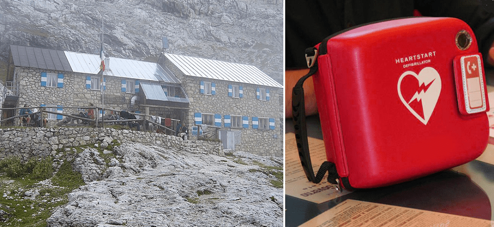 Le salva la vita con il defibrillatore: gestore rianima un'escursionista colta da malore nel rifugio