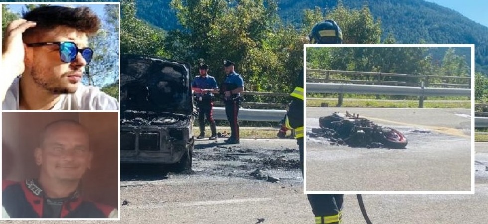 Prima lo schianto e poi le fiamme, Val di Cembra sotto shock per la morte di Patrick Amort e di Jozef Mohoric