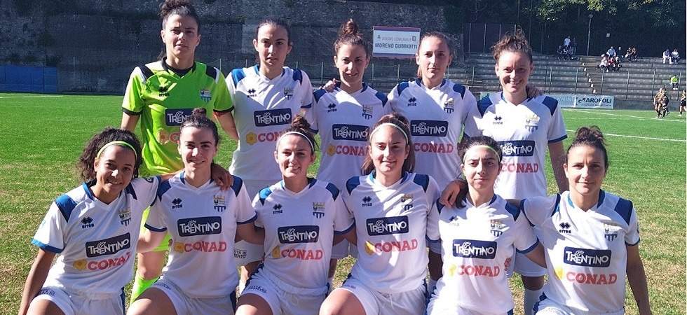 Calcio serie B. Il Trento femminile perde contro la Ternana: Ci servirà per fare esperienza''