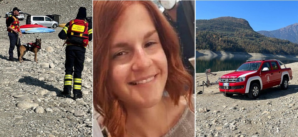 Foto a sinistra e foto a destra della Federazione dei Corpi Vigili del Fuoco Volontari Provincia autonoma Trento Sara Pedri, esito negativo delle ricerche partite dalle due tracce fiutate dai cani