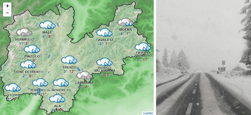 Meteo, weekend asciutto in Trentino ma precipitazioni in arrivo: “Quota neve in calo fino a 1000 metri”