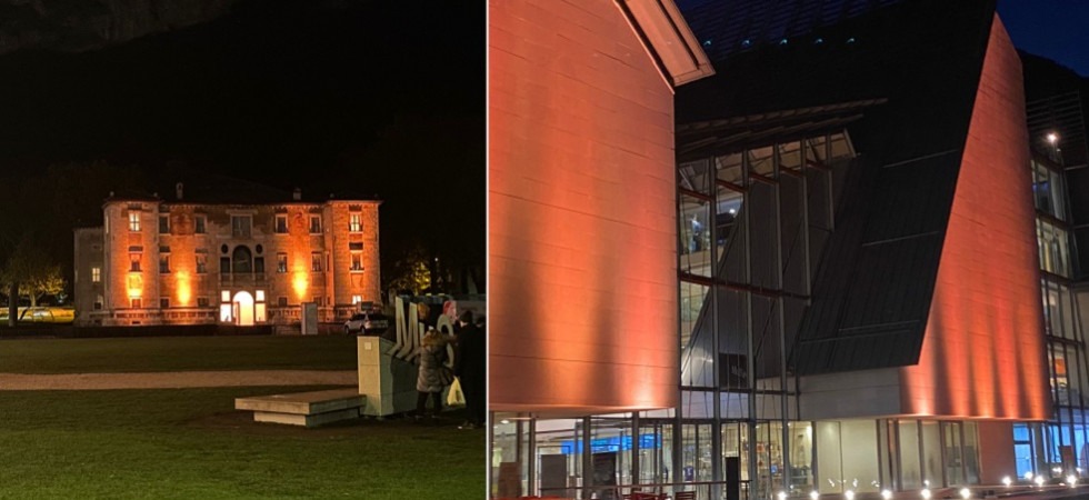 Il Palazzo delle Albere e il Muse si tingono di arancione per la Giornata internazionale per l'eliminazione della violenza