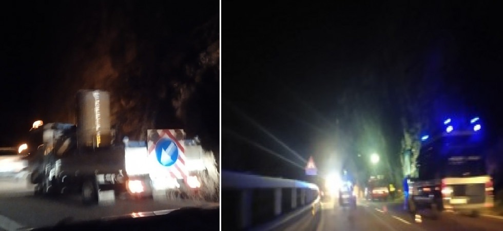 Travolto da un'auto sulla Gardesana prima della galleria: è un operaio che stava posizionando la segnaletica