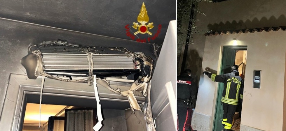 Incendio in un'abitazione, 70enne cerca di ripararsi in bagno ma rimane ferito e intossicato