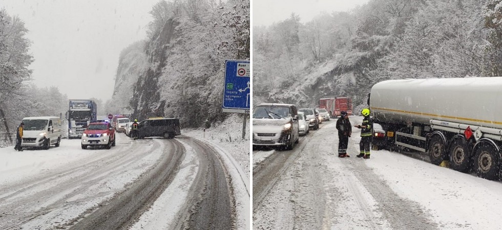 Neve, mezzi bloccati dagli accumuli sulle strade ad Ora