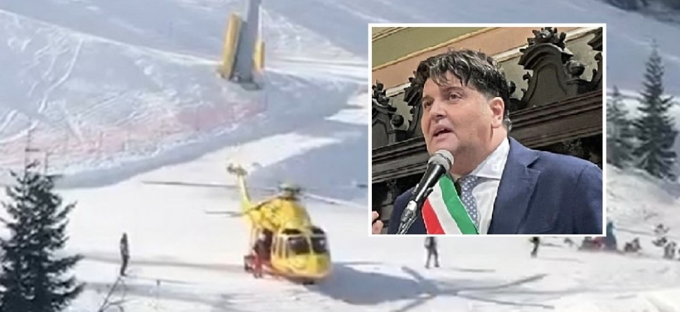 Incidente sulle piste da sci, il sindaco Valduga salvato dal casco