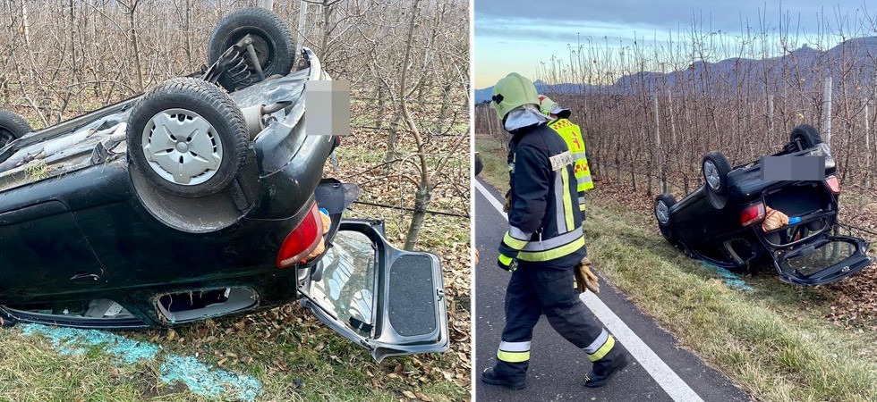 Perde il controllo del mezzo e l'auto si ribalta: l'impatto violentissimo, ingenti i danni