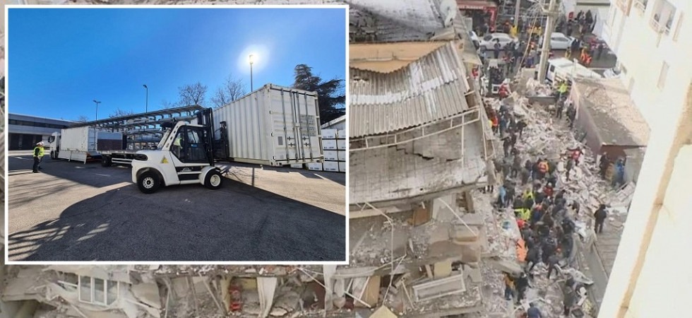 Foto Askanews Sisma tra Turchia e Siria: dal Trentino tende, generatori e sistemi di riscaldamento per la gestione dell'emergenza