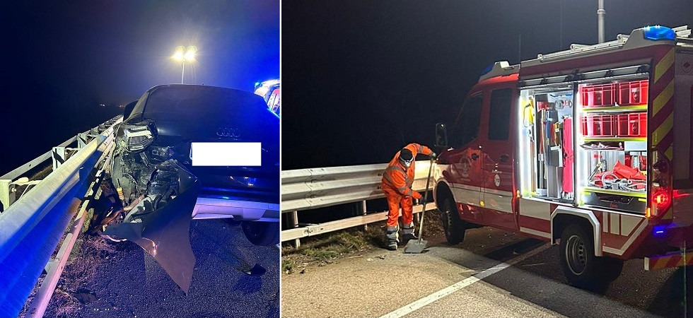 Violento schianto tra due auto sulla provinciale, i vigili del fuoco intervengono con le pinze idrauliche