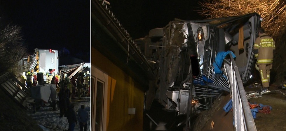 Tremendo incidente in Austria, un pullman con 32 persone è precipitato in una scarpata