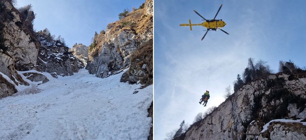 Scivola per 300 metri in un canale: 60enne sparisce sotto gli occhi del ...