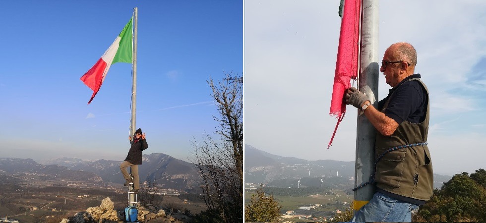 Storia dell'alpino 80enne 'custode' del tricolore sul Monte Moscal ad Affi: L'ho cambiato 30 volte