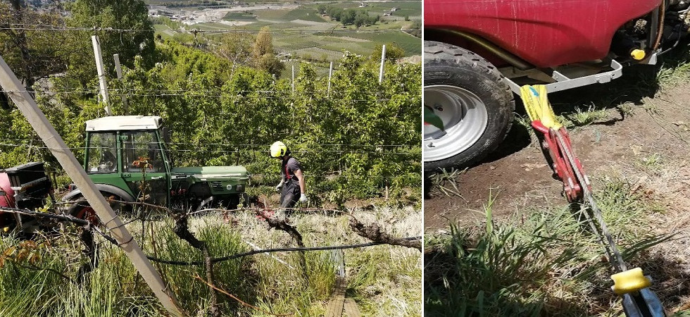 Trattore scivola e rimane bloccato in campagna: vigili del fuoco in azione per il recupero