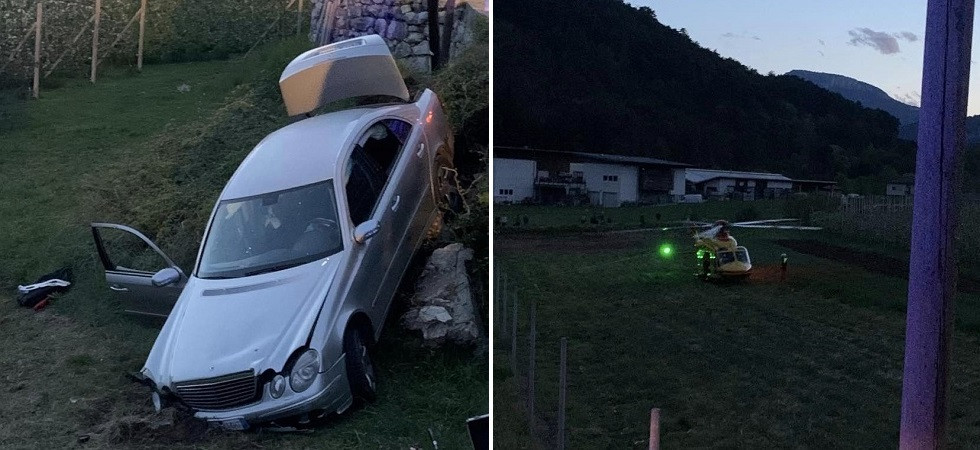Perde il controllo dell’auto e cade della scarpata: 32enne elitrasportato in codice rosso all’ospedale