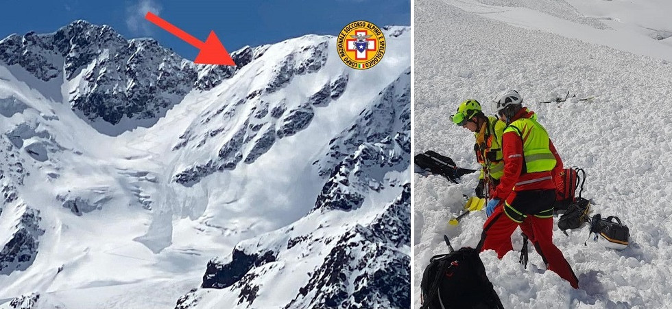 Travolto da una valanga rimane sepolto sotto due metri di neve: i compagni con artva, pala e sonda lo salvano