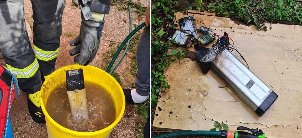 A fuoco la batteria della bici elettrica, momenti di paura in un appartamento: il proprietario la getta dalla finestra