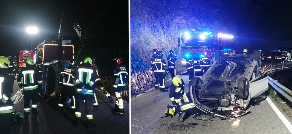 Perde il controllo del mezzo che si ribalta, violento incidente nella notte: conducente estratto dalle lamiere