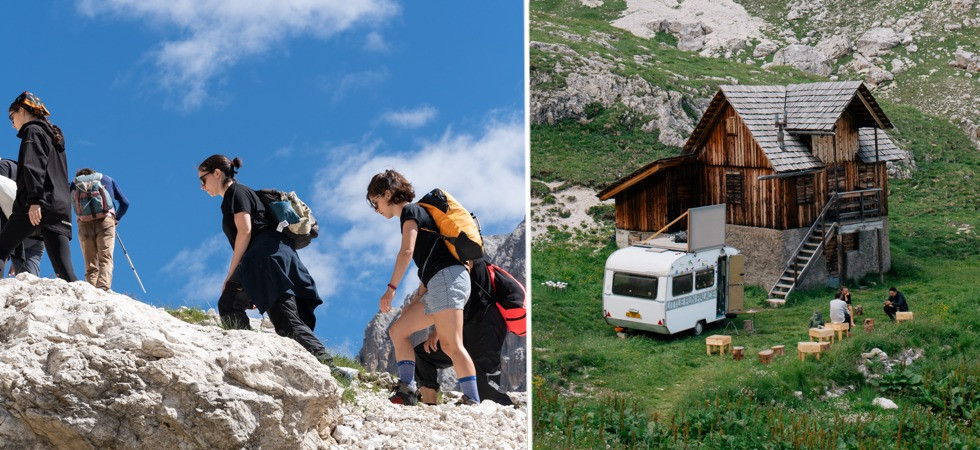 Una roulotte a 1.900 metri di quota diventa una 'scuola nomadica' per artisti