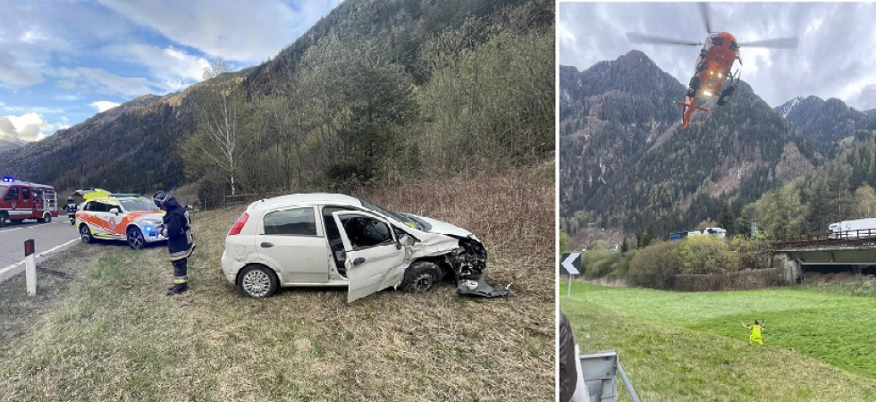 Perde il controllo dell'auto in curva e si schianta, grave un uomo