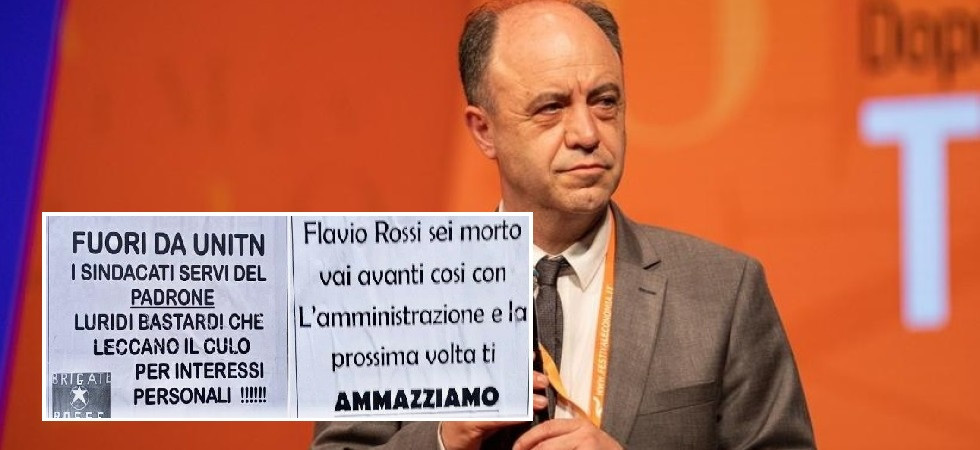 Università di Trento, volantini con minacce di morte al sindacalista