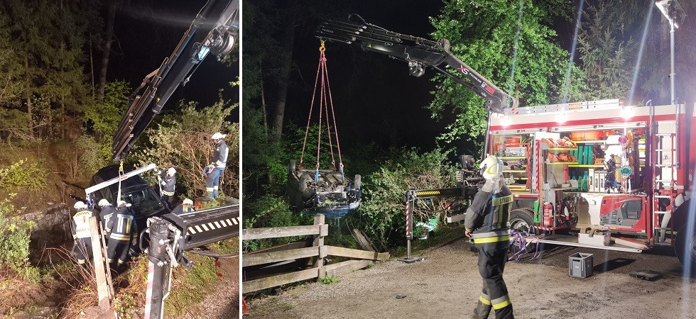 L'auto esce di strada e si ribalta: paura nella notte