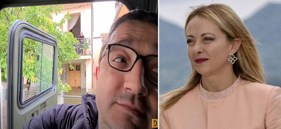 Da Meloni sui luoghi dell'alluvione che non comunica il percorso (''Bene