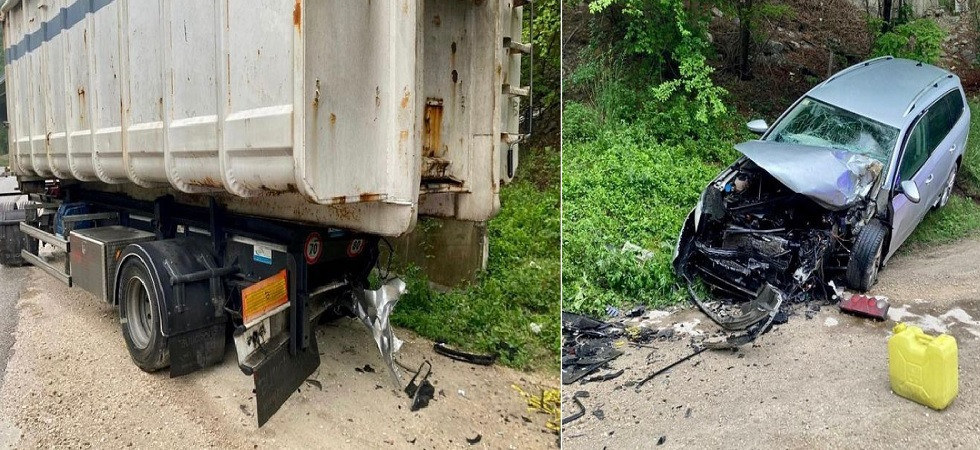 Esce di strada e si schianta contro un rimorchio, tremendo incidente all'alba