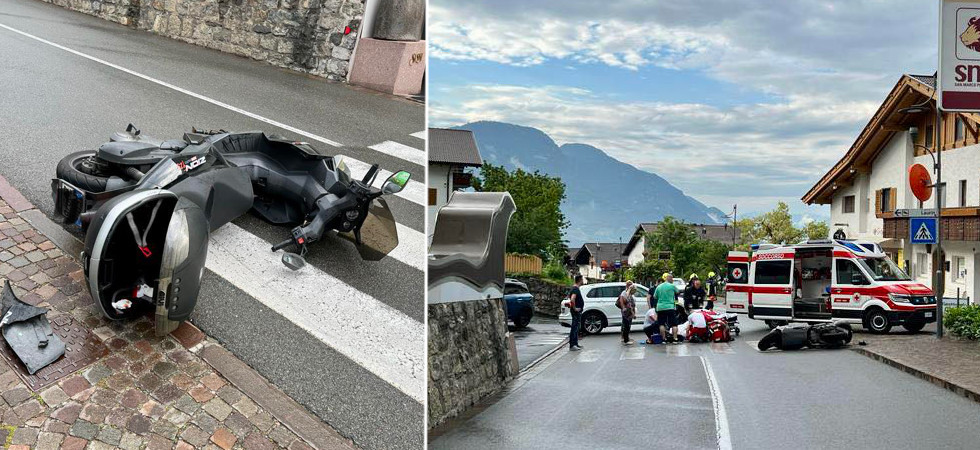 Scontro auto-scooter, una persona scaraventata sull'asfalto: a lanciare l'allarme un'infermiera che si trovava nei paraggi