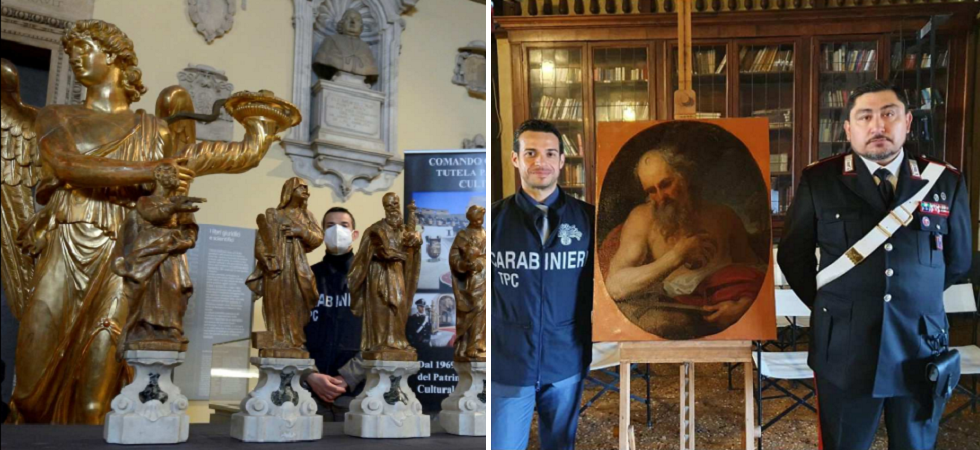 Dai quadri alla statua rubata oltre 70 anni fa: i carabinieri stroncano un giro d'affari da 8 milioni di euro