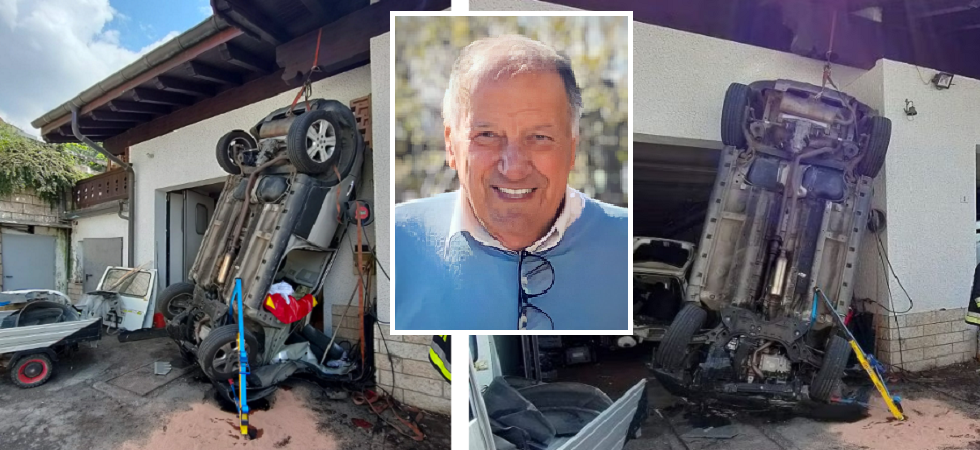 Perde il controllo dell'auto e precipita nell'officina: è morto in ospedale l'85enne Lucio Bonzani