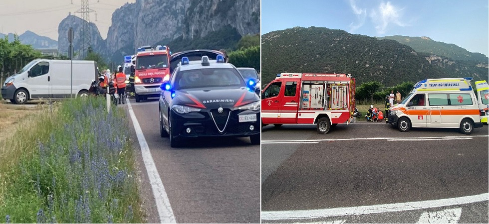 Nello schianto vengono sbalzati dalla moto a diversi metri di distanza, due minorenni elitrasportati in ospedale