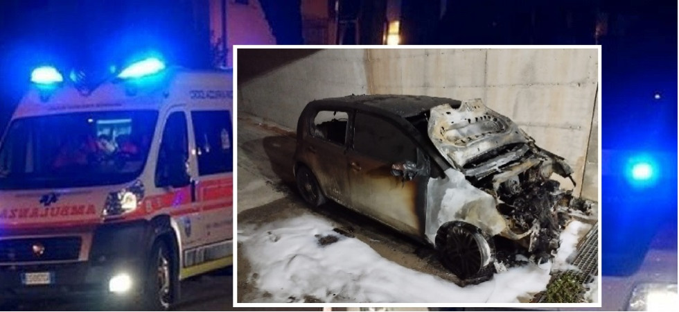 Auto in fiamme in un garage, tremendo incendio nella notte