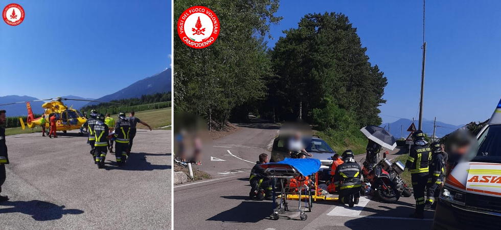 Scontro auto-moto nei pressi di Termon
