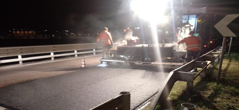 Statale 47 della Valsugana, da questa notte i lavori di asfaltatura