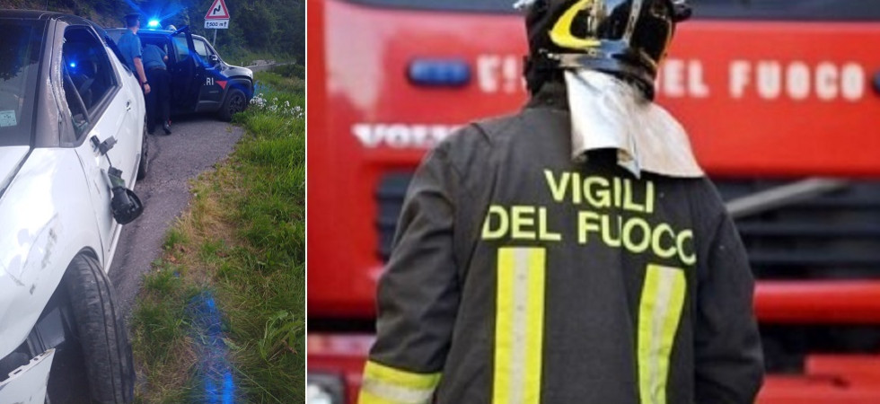 Dopo aver perso il controllo dell'auto si schianta contro un muro e poi finisce nel prato, paura per un conducente