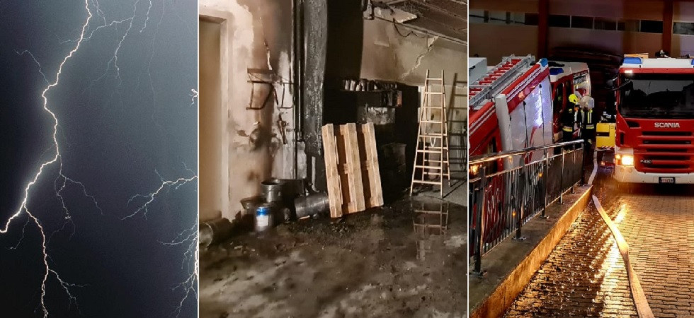 Il fulmine colpisce una falegnameria, momenti di paura: fiamme nel deposito dei liquidi per la verniciatura