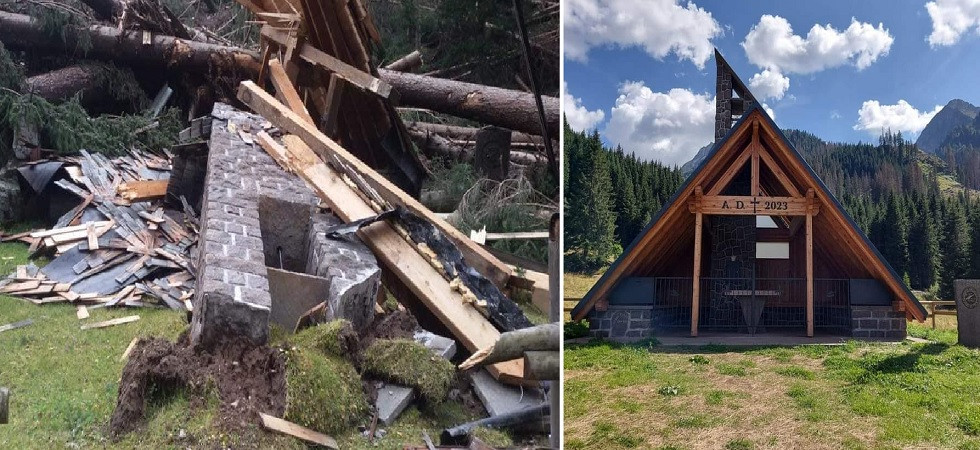 Gli Alpini più forti della furia devastante di Vaia: le penne nere hanno ricostruito la chiesetta di Valmaggiore distrutta