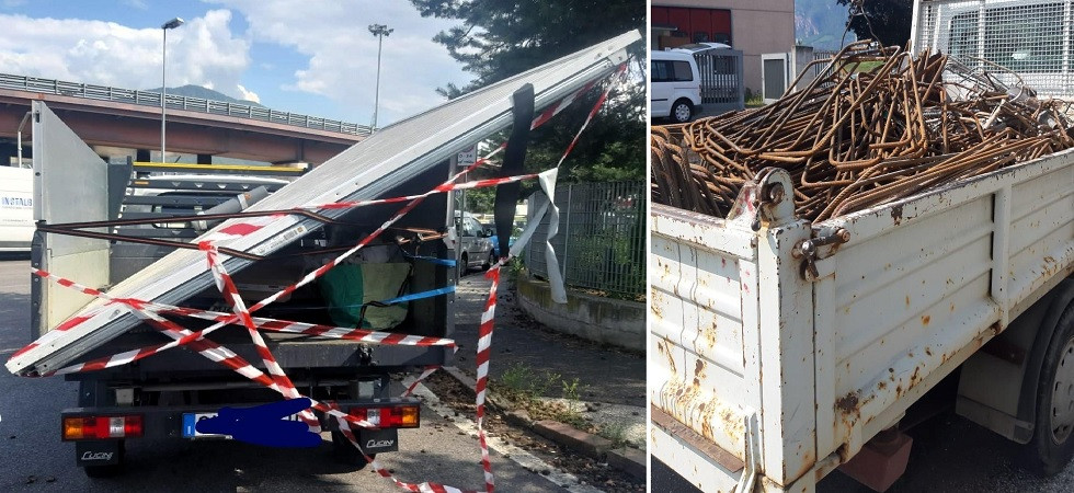 Sovraccarico o errata sistemazione del materiale, controlli da parte della polizia: diversi mezzi fermati e multati