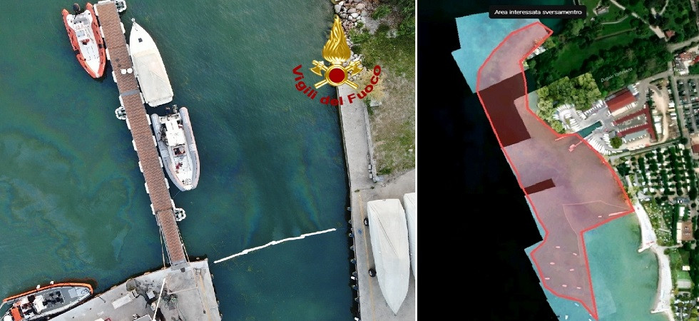 Allarme nel lago di Garda, 60 litri di gasolio da un'imbarcazione finiscono in acqua