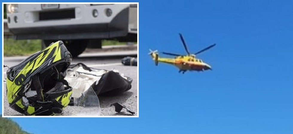 Foto d'archivio Schianto auto-moto sulla provinciale: grave un centauro elitrasportato al Santa Chiara