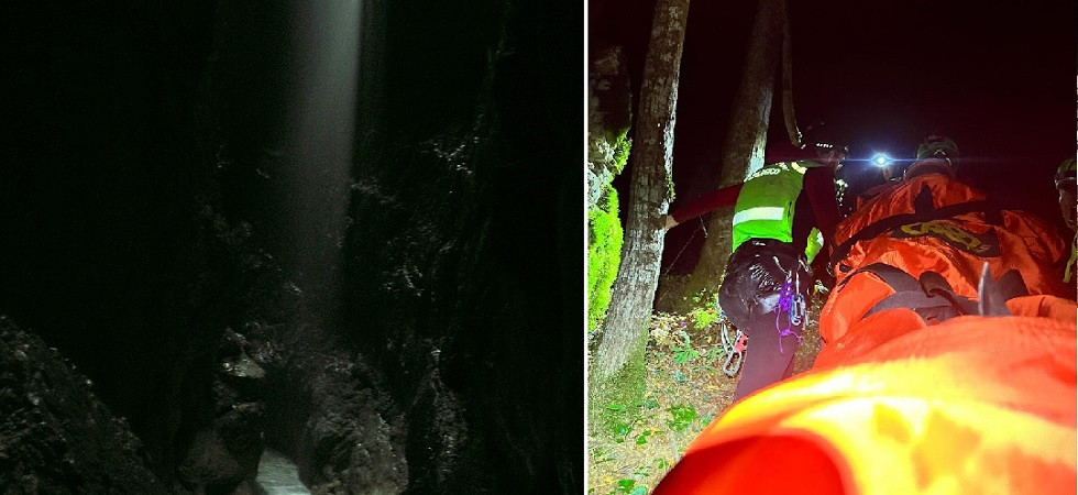 Bloccato ferito nella forra del Grigno, lungo e complesso intervento del soccorso alpino per portare in salvo un uomo