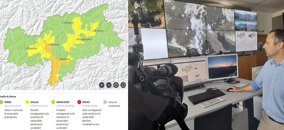 Ondata di calore, scatta il bollino arancione a Bolzano: “Le temperature rimarranno fino a 7 gradi superiori alla media”