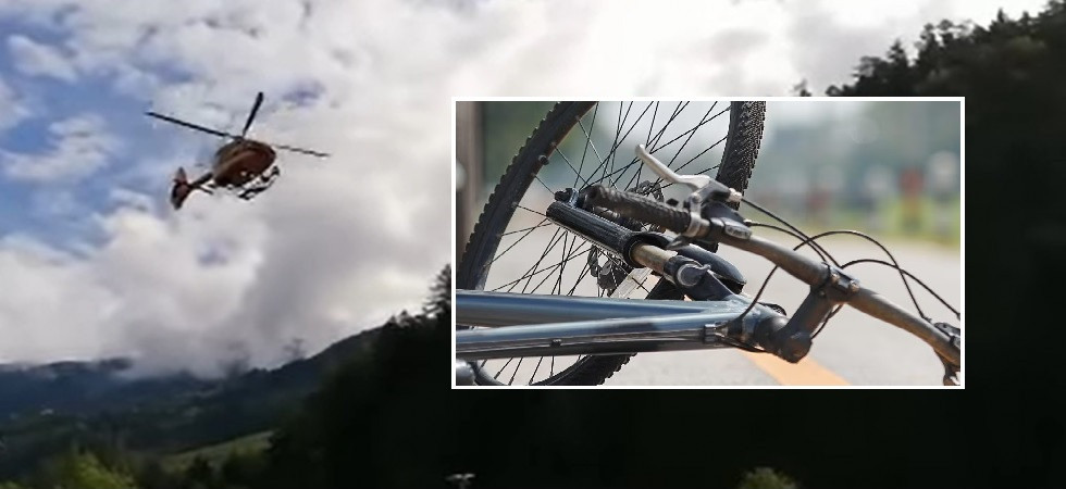 Perde il controllo della e-bike e cade sbattendo violentemente la testa