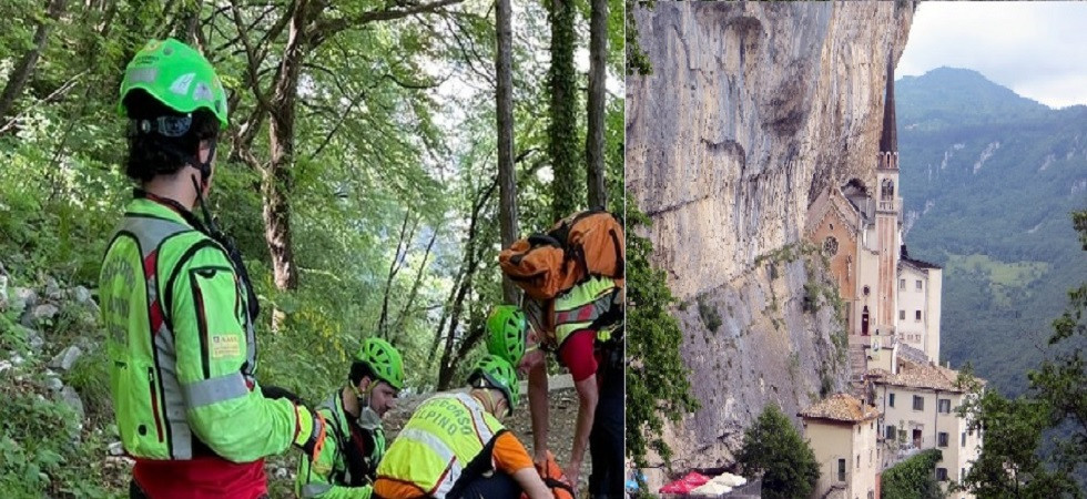 Dramma in mattinata, si accascia e muore sulla scalinata del santuario della Madonna della Corona