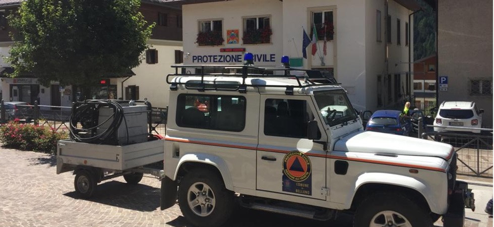 Belluno a sostegno della Protezione civile, in campo per coprire i costi delle polizze assicurative dei mezzi
