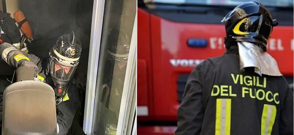 Bombola di gas prende fuoco e le fiamme divampano nella cucina di una casa: vigili del fuoco in azione