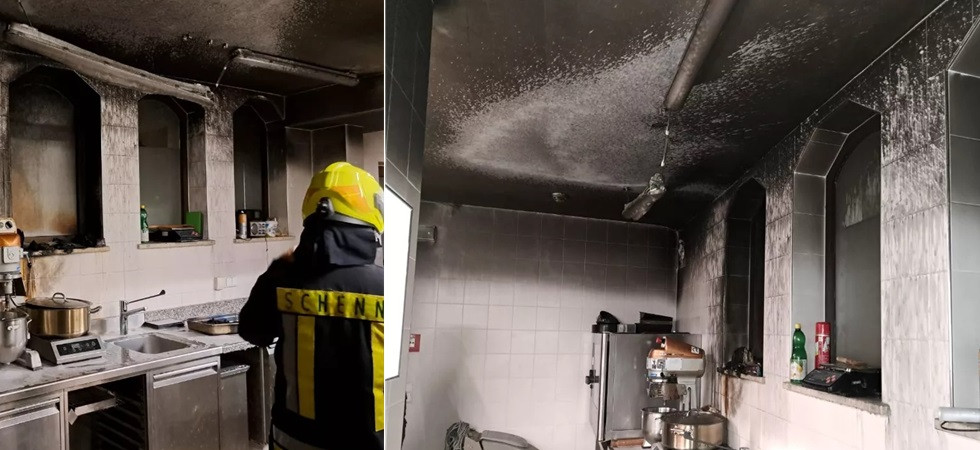 Fumo e fiamme in cucina, momenti di paura in una struttura: vigili del fuoco in azione