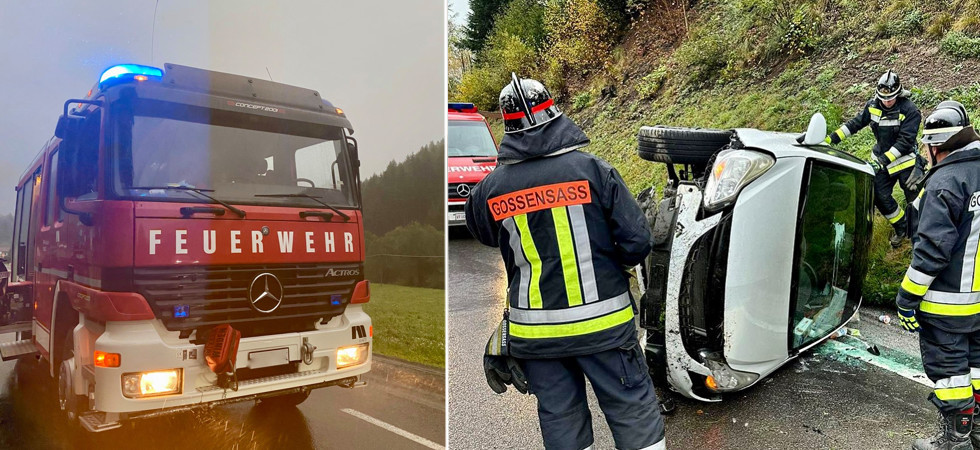 Perde il controllo dell'auto e il mezzo esce di strada ribaltandosi, momenti di paura: vigili del fuoco in azione