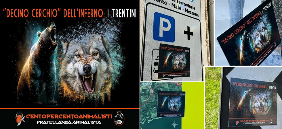 Per gli animalisti il Decimo cerchio dell'Inferno'' è quello de i trentini''