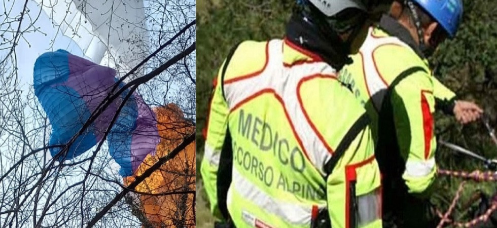 Scontro fra parapendii sul Monte Grappa, momenti di paura per un uomo e una donna: in azione il soccorso alpino